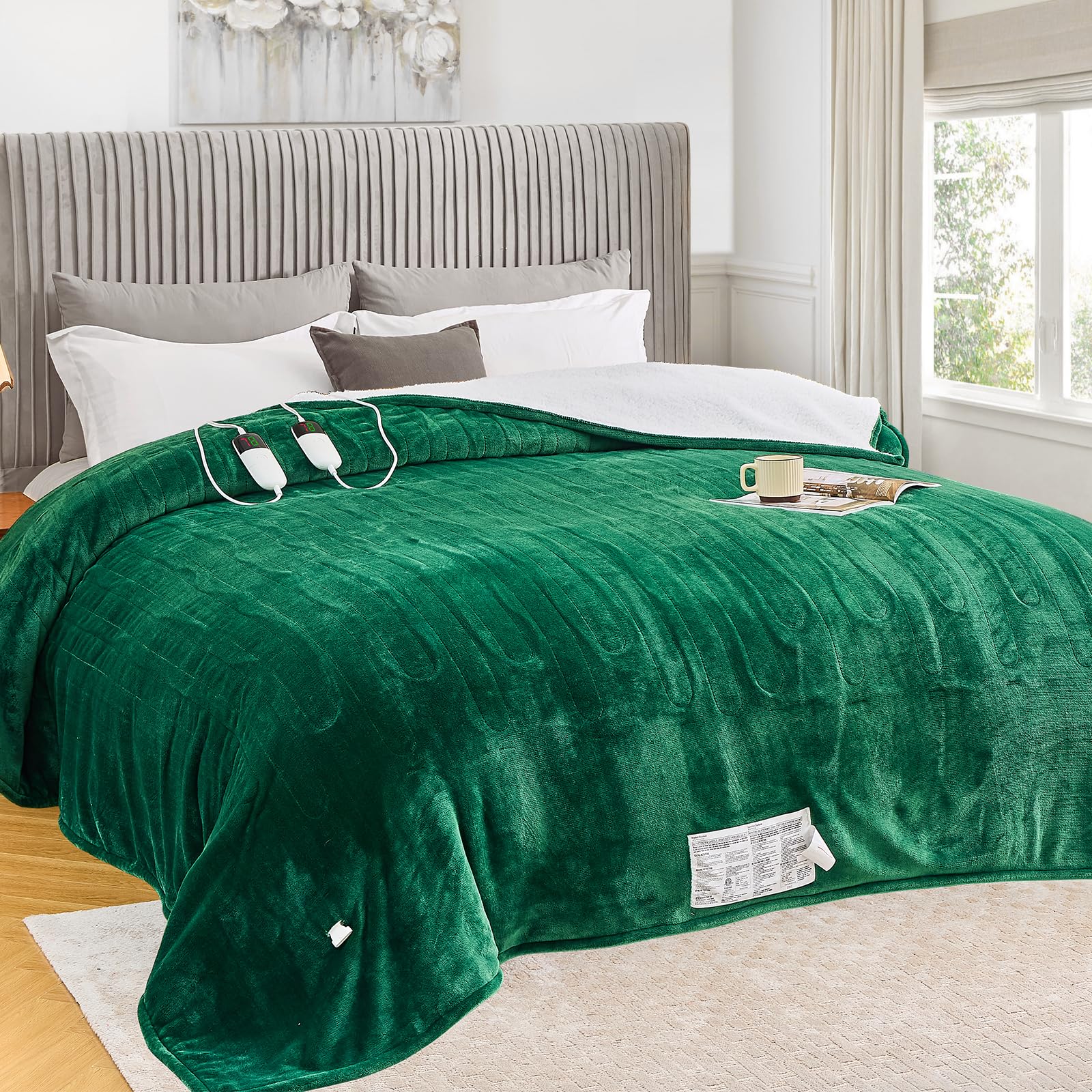 Amazon.com: greenoak Heated Blanket Electric King Size 100